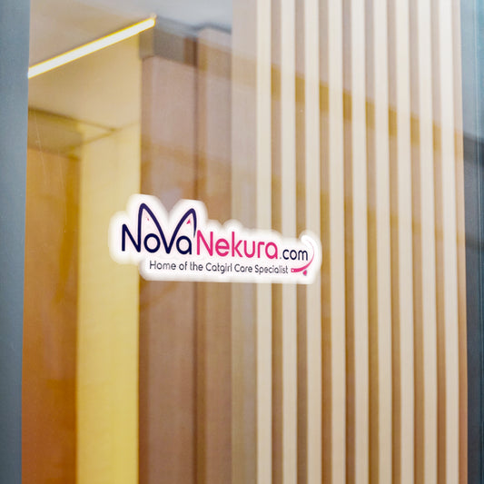 NoVaNekura.com Kiss-Cut Vinyl Decal – 'Home of the Catgirl Care Specialist' Logo Sticker