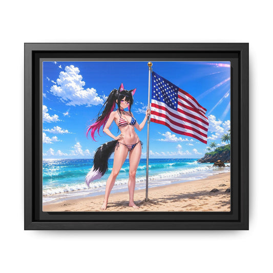 Nova American Flag Beach Canvas