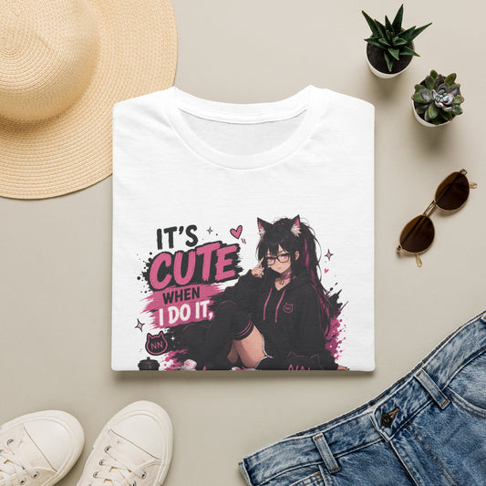 I'm a Girl T-Shirt — "It's Cute When I Do It" Feminine Graphic Tee