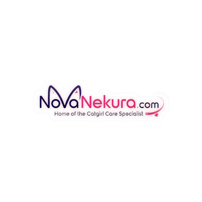 NoVaNekura.com Kiss-Cut Vinyl Decal – 'Home of the Catgirl Care Specialist' Logo Sticker