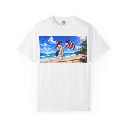 American Beach Bikini Girl T-Shirt