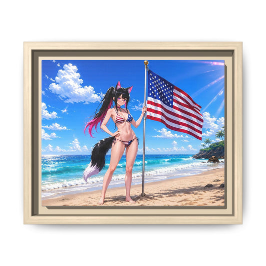 Nova American Flag Beach Canvas